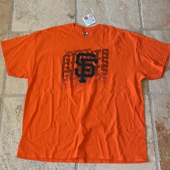 NWT San Francisco Giants Fan T-shirt Mens Size 2XL Genuine Merchandise Orange - Picture 1 of 6